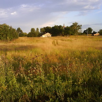 Вид на церковь с дороги в селе Еропкино
