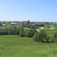 Вид деревни Васькино с горки Красная, 2006