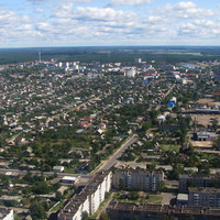 Вид на город с вертолета