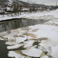 река Косьва, вид на п.Первомайский и Нижнюю Губаху (г.Губаха)