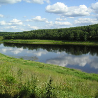 Река Волга. Вид из деревни Боброво