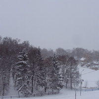Вид на парк Терещенко зимой