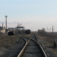 Вид промышленной станции со стороны перегона Козенки - Михалки