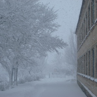 Подвір'я школи зима 2012 с. Олександрівка