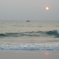 Colva, Betalbatim Beach, Goa, India Закат