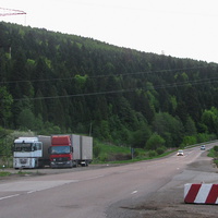 Автомагистраль Чоп - Киев, вид в сторону Стрыя