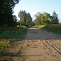 Дорога в деревне Шупени в другую сторону