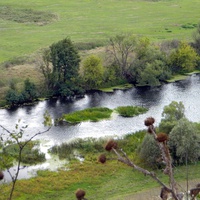 Вид с горы Фавор на реку Псел в селе Горналь
