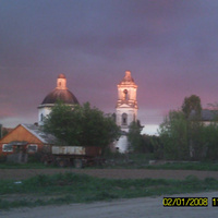 Вид на Преображенскую церковь. Перед грозой.