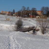 Вид на Виссящий мост  из Голиково  на Сходню.