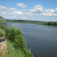 деревня Иваньково и река Сура, на которой расположена сама деревня