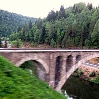 Миньяр. Каменный мост. Вид с поезда