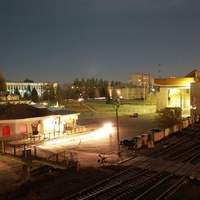 Вид на вокзал Иловайска ночью