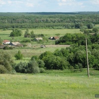 Вид на село Колычёво со старого овощехранилища