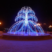 Зимний фонтан на пл.Ленина