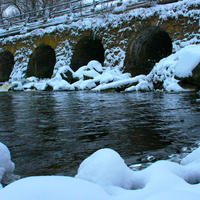 мост зимой