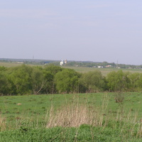 Село Новопанское вид с деревни Воронки