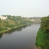 Волга, вид с Ржевского моста.
