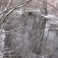 Зима в деревне Раевка,река