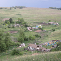 вид деревни с горы