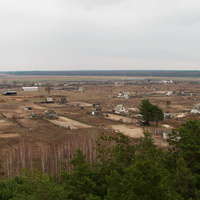 Вид на деревню и дачный поселок