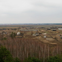 Вид на деревню и дачный поселок