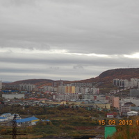 Вид на город, слева гора "Горелая"