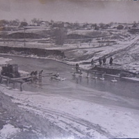 Ревовка,строительство клади на месте сорваного моста 2марта 1960 г(Напис на звороті фотографії).