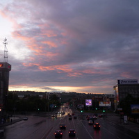 Вечер в центре Красноярска