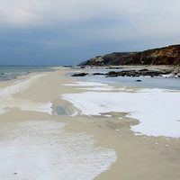 Декабрь на обрыве Цимлянского моря у станицы Хорошевской