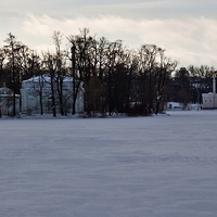 Екатерининский парк. Большой пруд зимой.