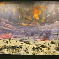 в музее боевой Славы-панорама разгрома немецкого аэродрома