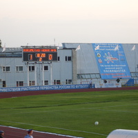 стадион Локомотив. во время футбольного матча