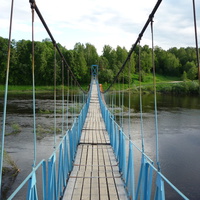 Товарково. Пешеходный мост через Угру