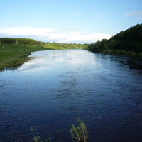 Река Угра. Вид с висячего моста