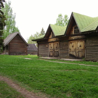 Пожарное депо с вышкой 1912 года постройки из деревни Лаптиха Бежецкого района Тверской области