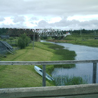 посёлок Лепша новый. река Лепша. ж.д. мост.2008г.