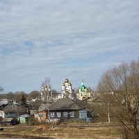 Сельская улица в Переславле. Вдали – Никольский монастырь