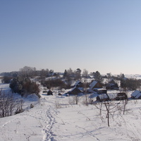 Зима. Вид на д.Медово с Хрестецкой горы