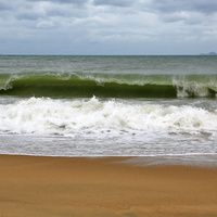 Ocean waves in the surf