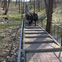 Валуйки. Лестница в парке храма великомученника Игнатия Богоносца.