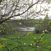 весна в плотично, вид на озеро 2012 год