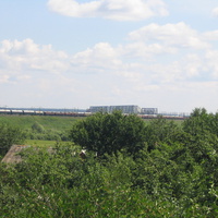 Вид на ж.д.мост через Каму
