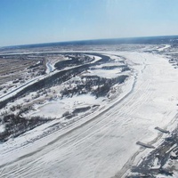 Приобье. Река Обь. Вид с вертолёта. Апрель 2012.