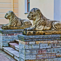 Статуи львов