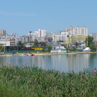 Вид на Белгород с левого берега Северского Донца.