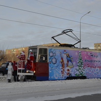 Новогодний трамвай. г.Темиртау.
