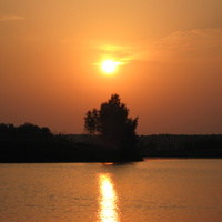 закат на водоёме "Старушка" 2008 г.