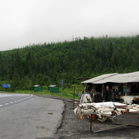Сувенирный рынок возле кафе "Крапка", граница Львовской и Закарпатской областей