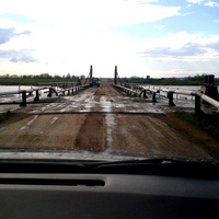 Наплавной мост через р. Ижма
